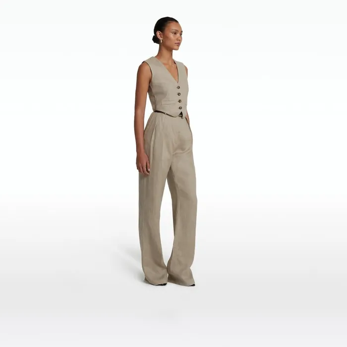 Safiyaa Lana Stone Waistcoat Women Tops