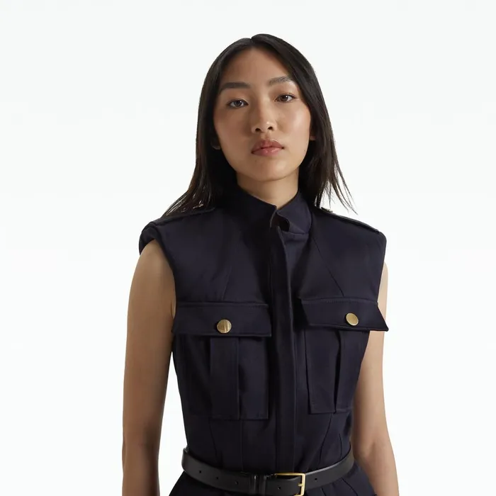 Safiyaa Lani Midnight Navy Midi Dress Women Dresses