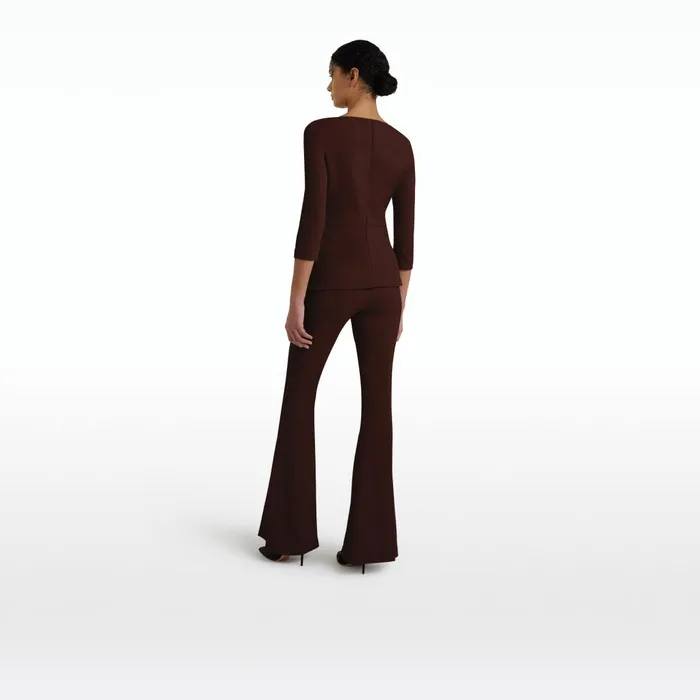 Safiyaa Lilian Pecan Brown Top Women Tops
