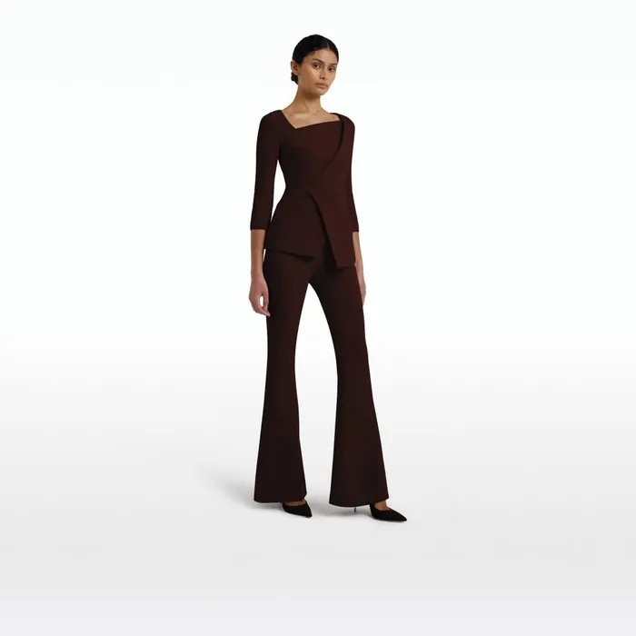 Safiyaa Lilian Pecan Brown Top Women Tops