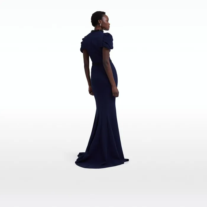 Safiyaa Logan Maritime Blue Long Dress Women Dresses