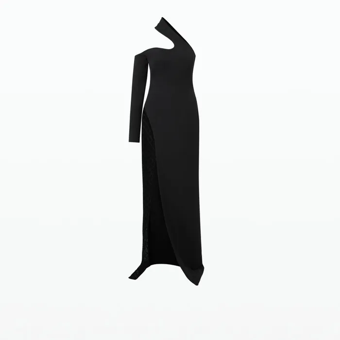Safiyaa Sacha Black Long Dress Women Dresses