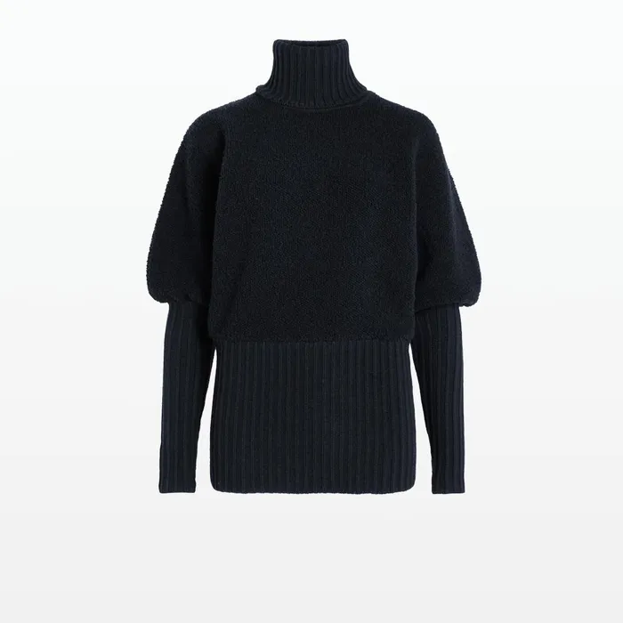 Safiyaa Sara Navy Knit Women Tops