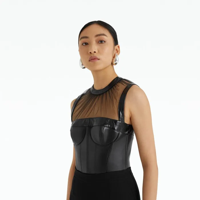 Safiyaa Shaya Black Top Women Tops