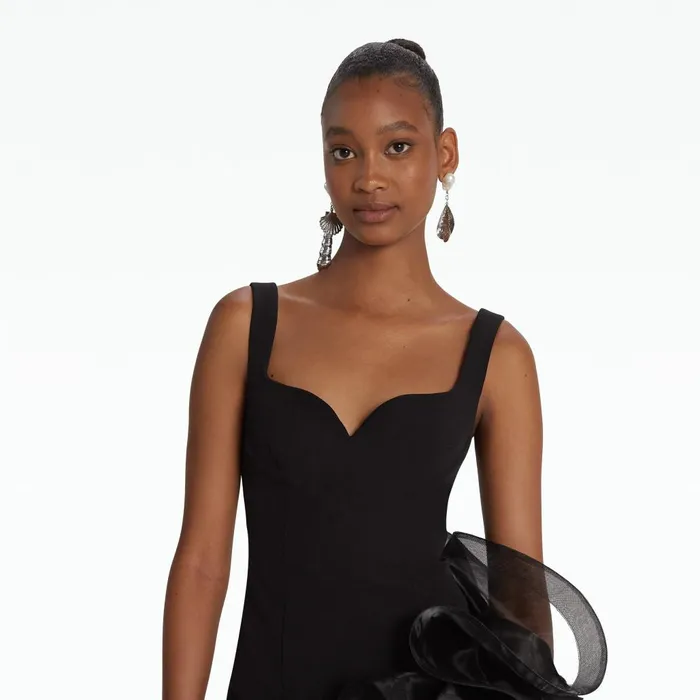 Safiyaa Tenaya Black Short Dress Women Dresses