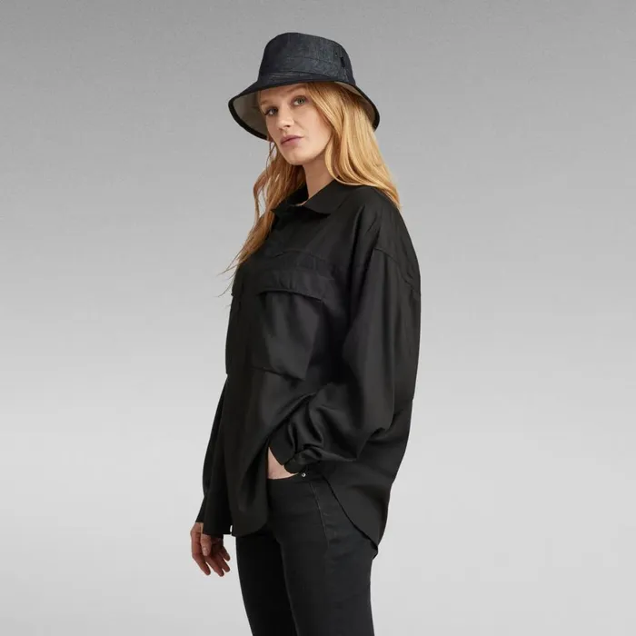 Shirts and Blouses Women GStar RAW Loose Pocket Shirt Dark Black