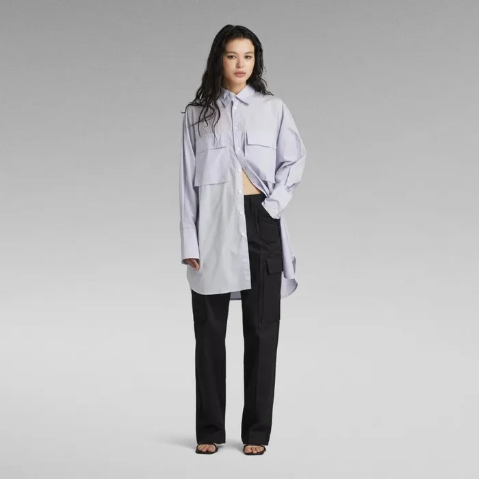 Shirts and Blouses Women GStar RAW Oversized Boyfriend Shirt Icelandic Blue