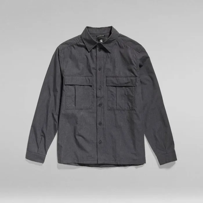 Shirts and Blouses Women GStar RAW Unisex Utility Relaxed Shirt Dark Black Heather