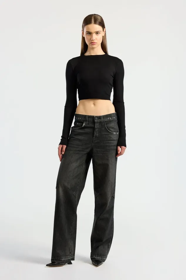 Shirts Women COTTON CITIZEN Verona Crop Shirt Jet Black Shirts Women COTTON CITIZEN Verona Crop Shirt Jet Black