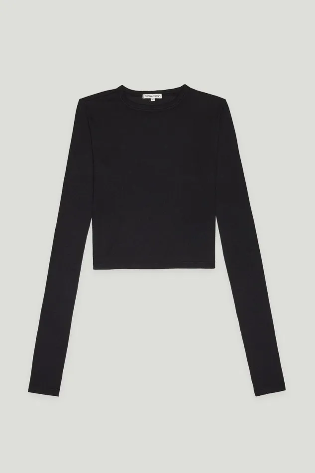 Shirts Women COTTON CITIZEN Verona Crop Shirt Jet Black Shirts Women COTTON CITIZEN Verona Crop Shirt Jet Black