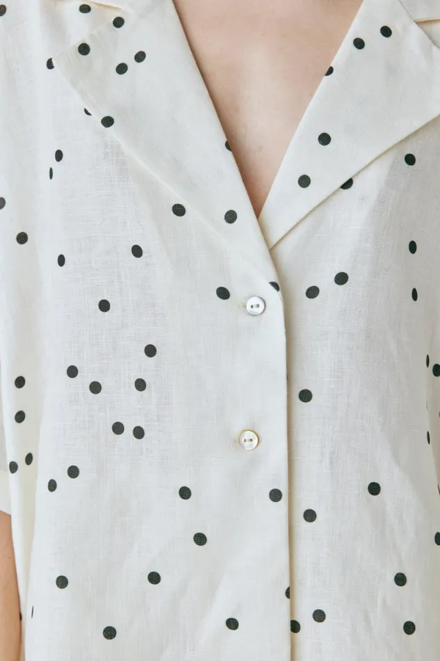 Shirts Women VRG GRL Anke Linen Shirt Dot Shirts Women VRG GRL Anke Linen Shirt Dot