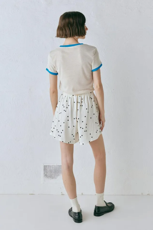 Shorts Women VRG GRL Eliza Linen Shorts Dot Shorts Women VRG GRL Eliza Linen Shorts Dot