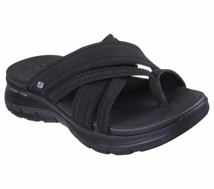 Skechers Flex Appeal 408211 Perfect 4 You Black Women Sandals Skechers Flex Appeal 408211 Perfect 4 You Black Women Sandals