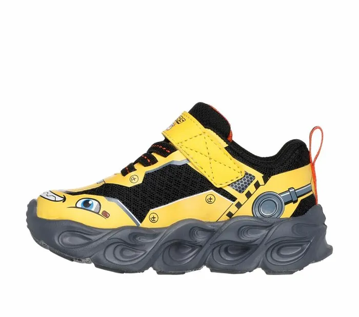 Skechers Hot Lights Thermo Flash 8211 Truck Trooper Yellow Black Kids Athletic Shoes and Sneakers Skechers Hot Lights Thermo Flash 8211 Truck Trooper Yellow Black Kids Athletic Shoes and Sneakers