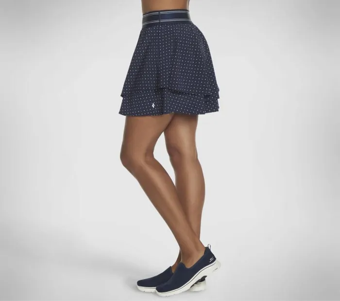 Skechers Mini Dot Layered Golf Skort White Navy Women Bottoms Skechers Mini Dot Layered Golf Skort White Navy Women Bottoms