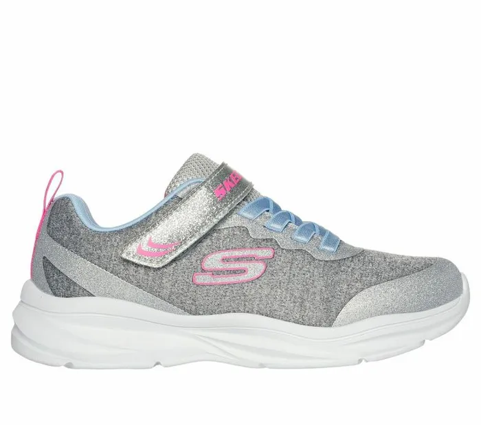 Skechers Power Jams 8211 Everyday Bestie Light Gray Kids Athletic Shoes and Sneakers