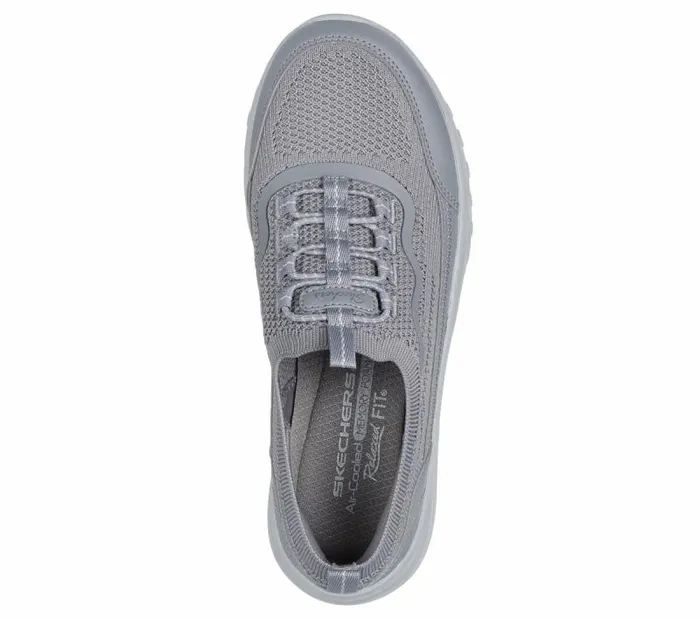Skechers Relaxed Fit Breathe Easier 8211 Suits Her Gray Women SlipOns Skechers Relaxed Fit Breathe Easier 8211 Suits Her Gray Women SlipOns