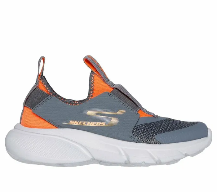 Skechers Skech Fast 8211 Reczo Charcoal Orange Kids Athletic Shoes and Sneakers