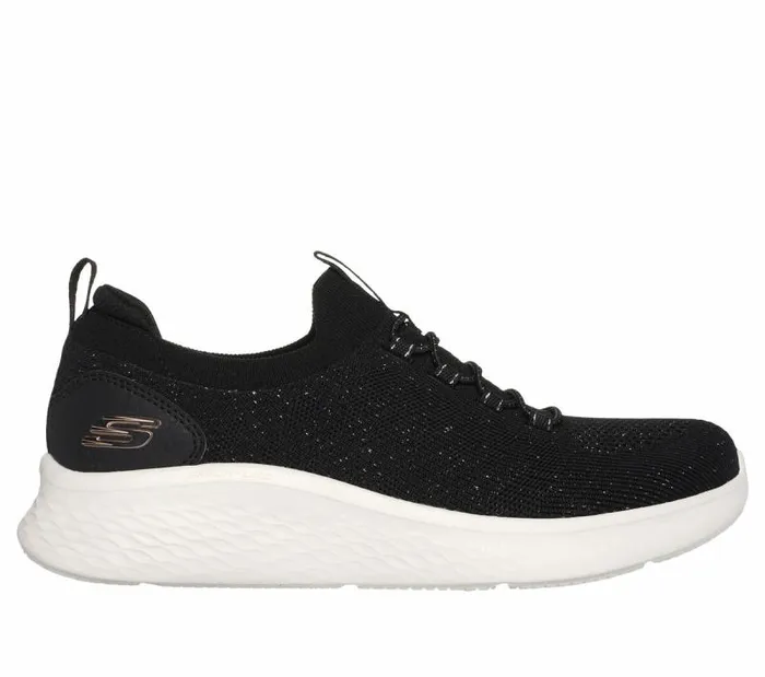 Skechers SkechLite Pro 8211 Touch Of Sparkle Black Rose Gold Women Athletic Sneakers