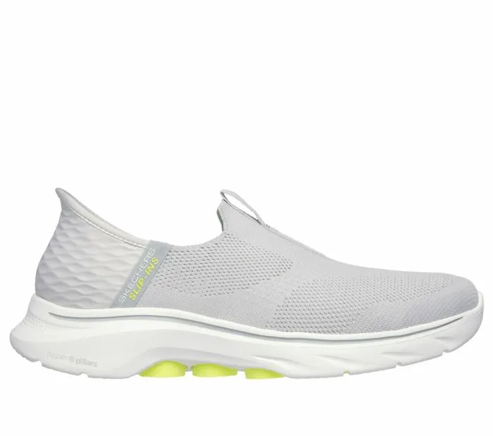 Skechers Skechers Slipins GO WALK 7 8211 Easy On 2 Gray Yellow Men Athletic Sneakers