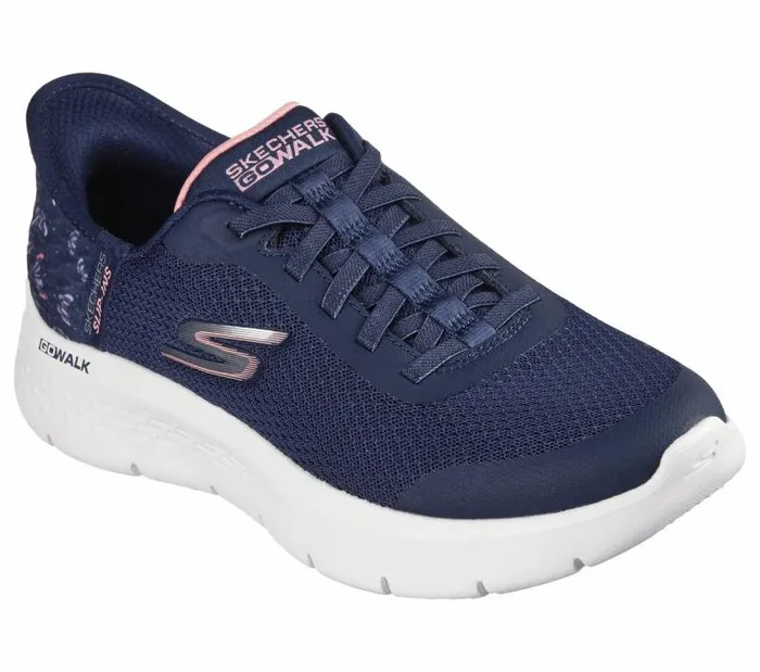 Skechers Skechers Slipins GO WALK Flex 8211 Eva Navy Pink Women Athletic Sneakers