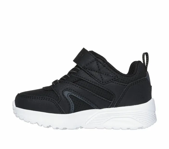 Skechers Uno Lite 8211 Echo Surge Black White Kids Athletic Shoes and Sneakers