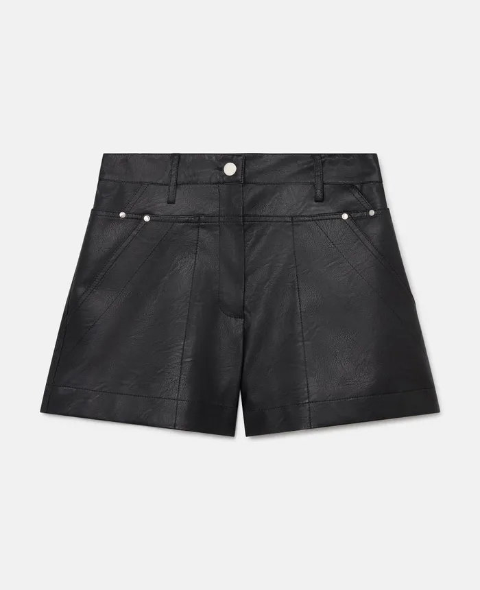 Stella McCartney Alter Mat HighWaisted Shorts Black Women Trousers And Shorts