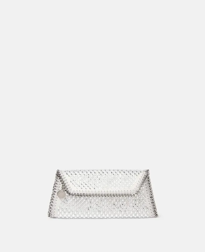 Stella McCartney Falabella Crystal Clutch Silver Women Mini Bags And Clutches