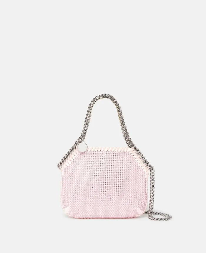 Stella McCartney Falabella Crystal Mini Shoulder Bag Rose Women Mini Bags And Clutches