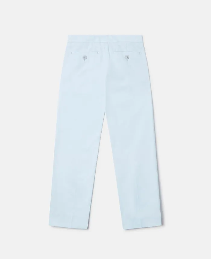 Stella McCartney Logo Lining Tailored Trousers Light Blue Kids Pants and Shorts Stella McCartney Logo Lining Tailored Trousers Light Blue Kids Pants and Shorts