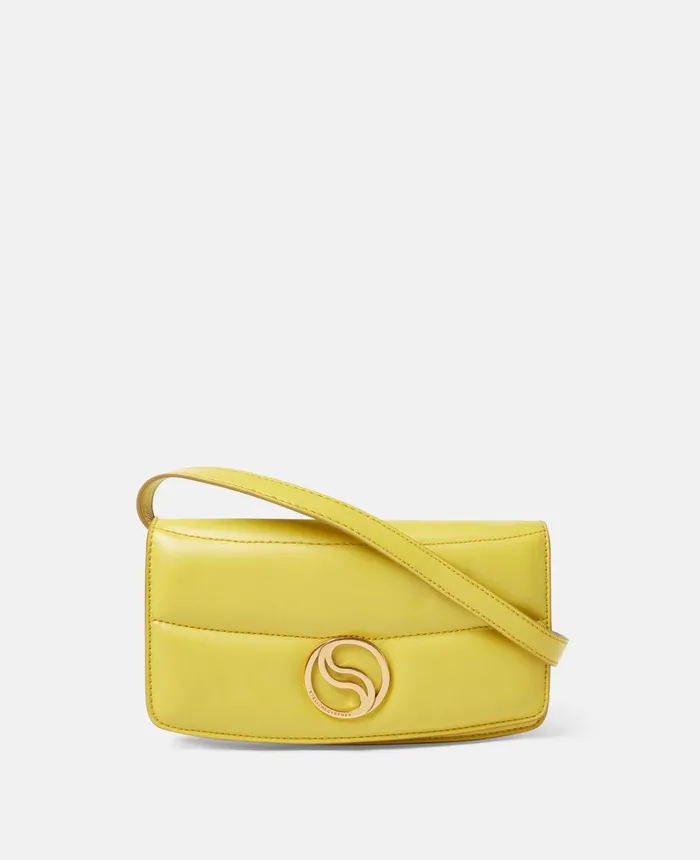 Stella McCartney SWave Padded Wallet On Strap Lime Green Women Mini Bags And Clutches