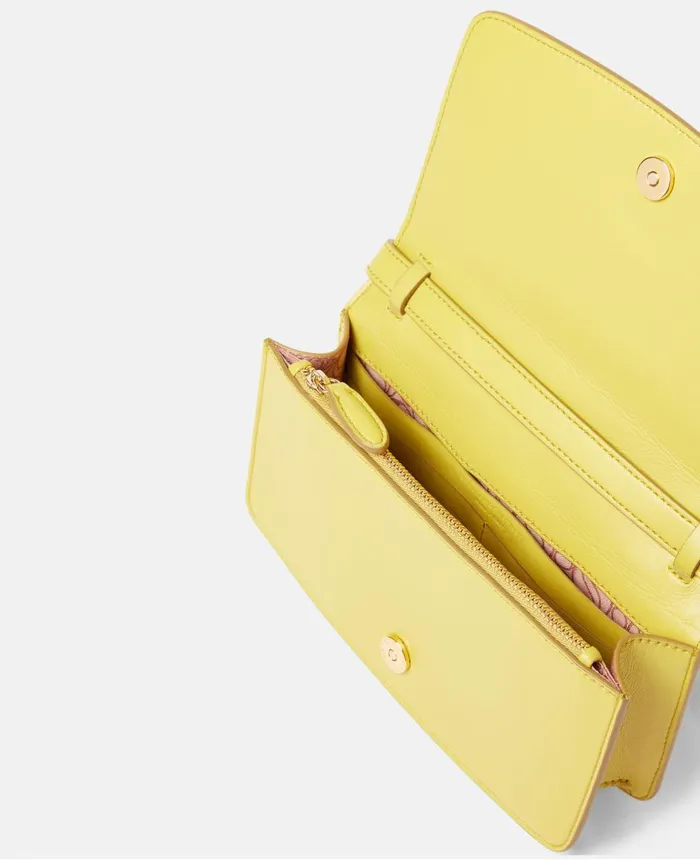 Stella McCartney SWave Padded Wallet On Strap Lime Green Women Mini Bags And Clutches Stella McCartney SWave Padded Wallet On Strap Lime Green Women Mini Bags And Clutches