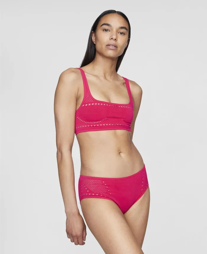 Stella McCartney Stellawear Crop Bra Hot Pink Women Swimwear