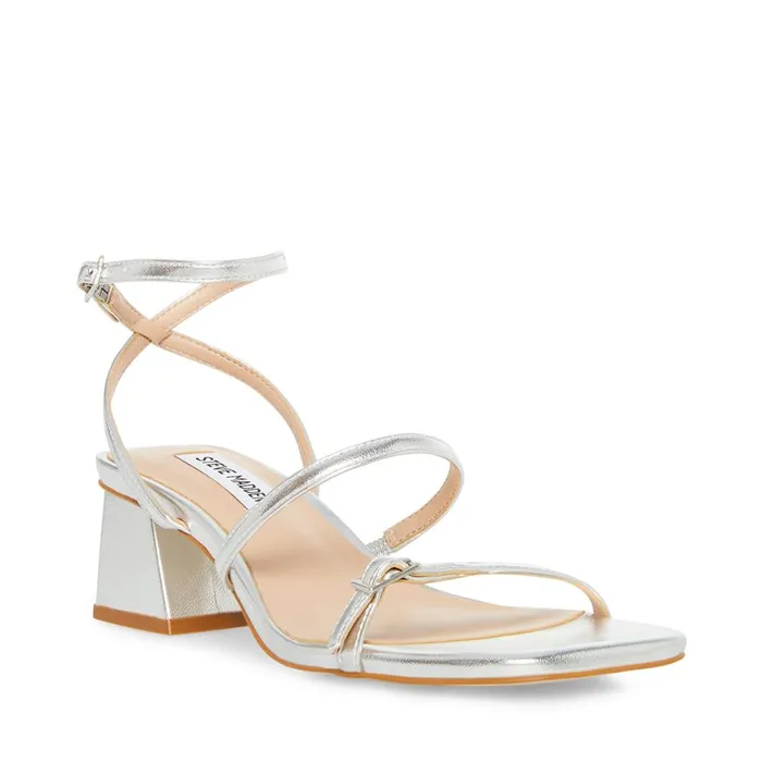 Steve Madden Amalia Silver Womens Heels