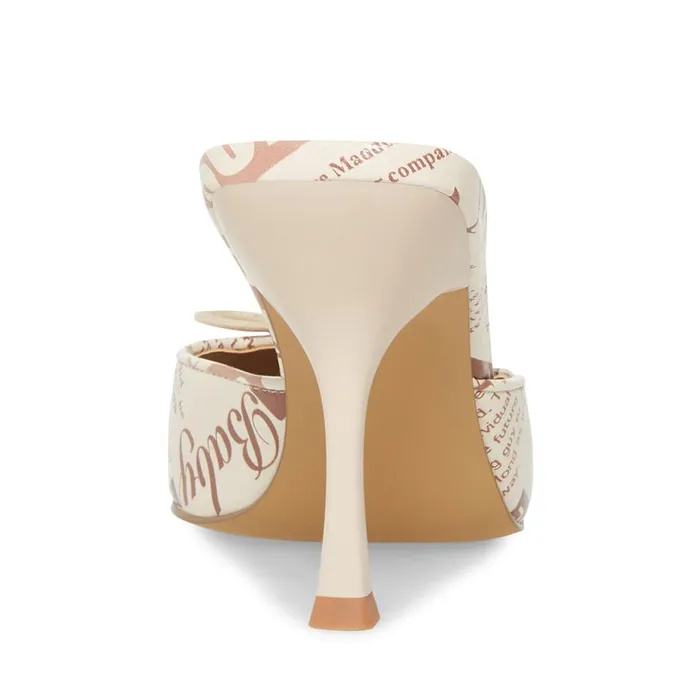 Steve Madden Brianne Newspaper Print Womens Heels