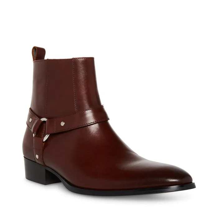 Steve Madden Dash Brown Leather Mens Boots Steve Madden Dash Brown Leather Mens Boots
