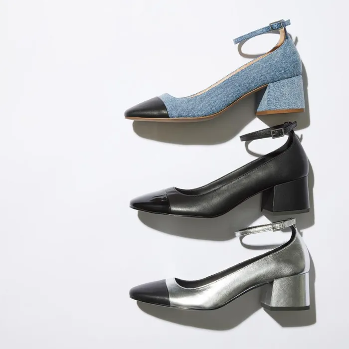 Steve Madden Eli Black Leather Womens Heels