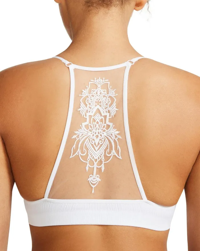 Steve Madden The Ella Mesh Bralette White Womens Tops and Shirts
