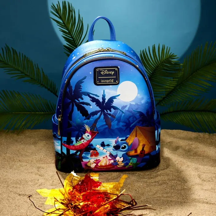 Stitch Camping Cuties Glow Mini Backpack Unisex Loungefly Backpacks Stitch Camping Cuties Glow Mini Backpack Unisex Loungefly Backpacks