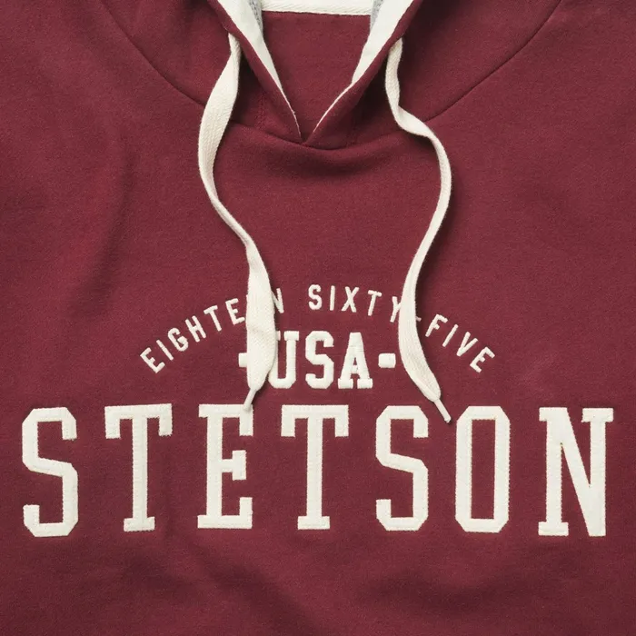 Sweaters and Hoodies Men Stetson Stetson Hooded Sweatshirt Red