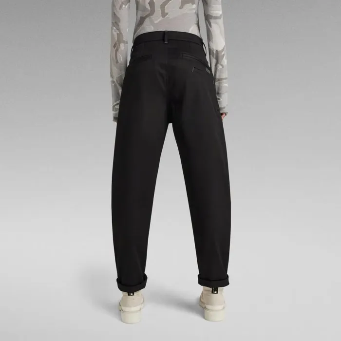 Sweatpants Women GStar RAW Boyfriend Tapered Chino Dark Black