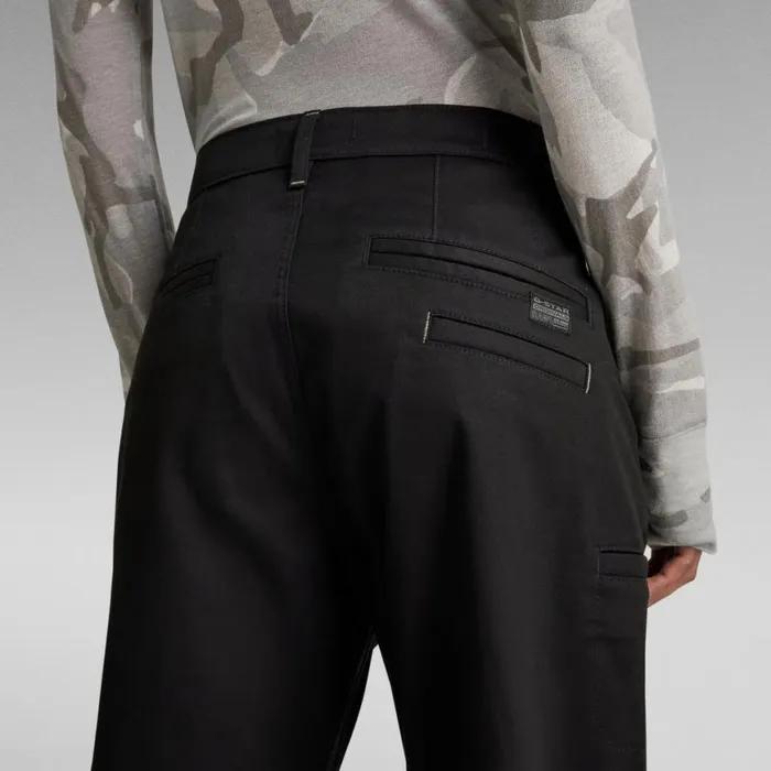 Sweatpants Women GStar RAW Boyfriend Tapered Chino Dark Black