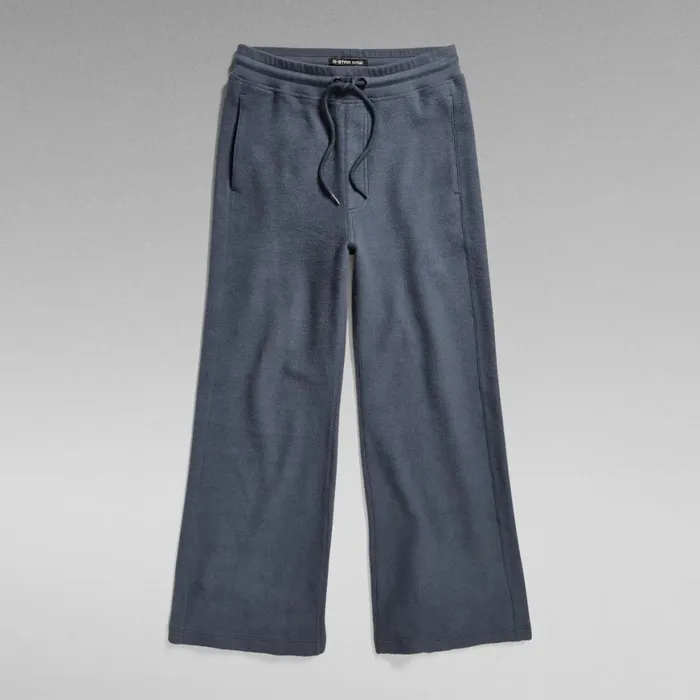 Sweatpants Women GStar RAW Shearling Wide Leg Sweatpants Fantem Blue