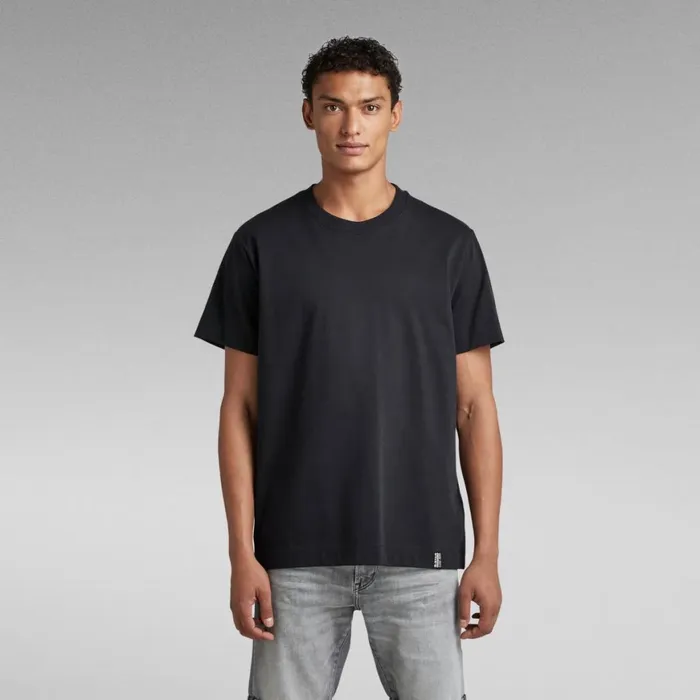 TShirts and Polos Men GStar RAW Essential Organic Cotton Loose TShirt Dark Black