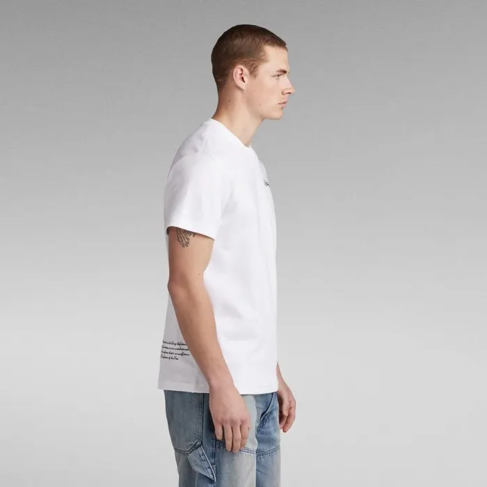 TShirts and Polos Men GStar RAW Multi Graphic TShirt White