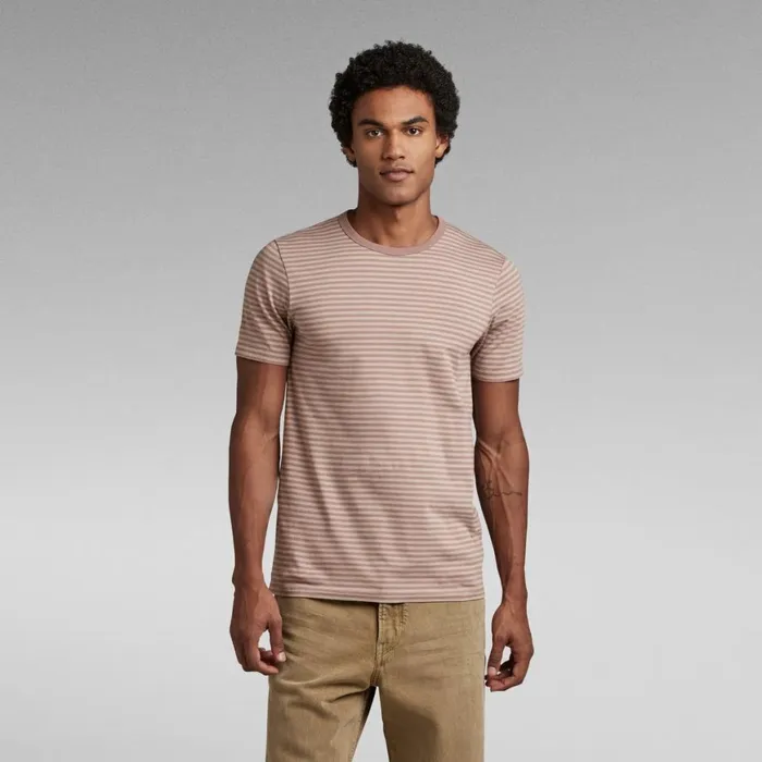 TShirts and Polos Men GStar RAW Stripe Slim TShirt Dumicchocolate Berry Stripe