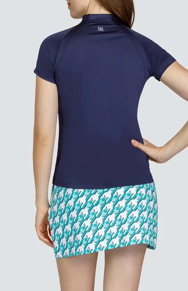 Tail Activewear Rumina Top 8211 Navy Blue Women Short Sleeve