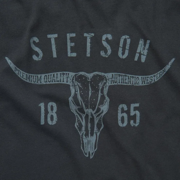 Tees Men Stetson Longhorn Graphic Tee Black