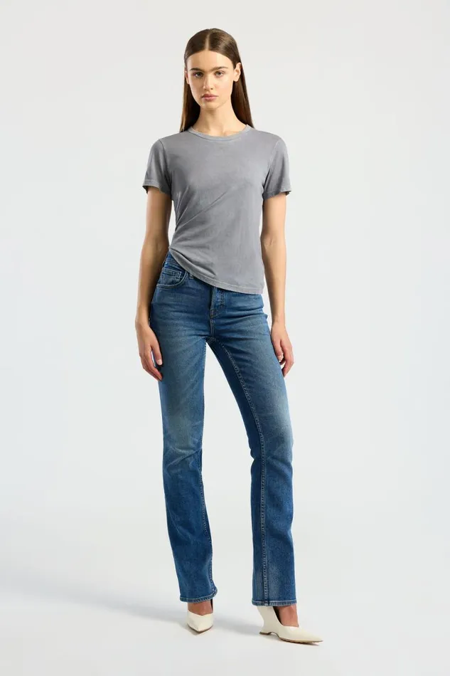 Tees Women COTTON CITIZEN Standard Tee Vintage Natural Blue Tees Women COTTON CITIZEN Standard Tee Vintage Natural Blue