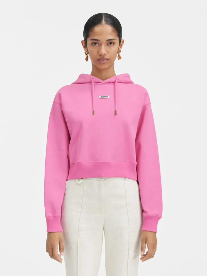 The Gros Grain Hoodie Pink Women JACQUEMUS Sweatshirts and Joggings